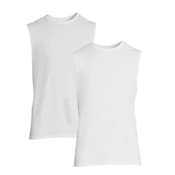 Dickies Men's Muscle Tank Top 2 Pack White - Picture 2 of 4